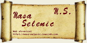 Maša Selenić vizit kartica
